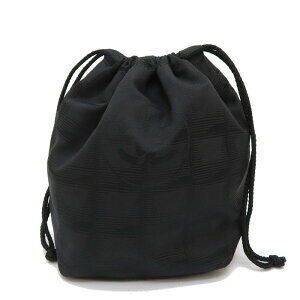 CHANEL Travel Line Drawstring Pouch Black